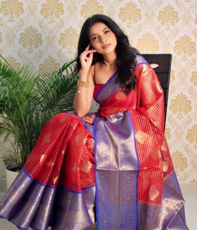 Organza Vol 1 By Rudra Fancy Organza Silk Saree Collection